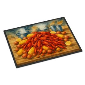 Crawfish Boil Doormat Front Door Mat Indoor Outdoor Rugs for Entryway, Non Slip Washable Low Pile, 24H X 36W