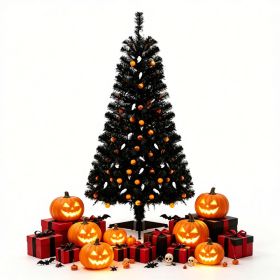 4.5FT Black Halloween Tree Pre-Lit Motion Sensor Lights Sound Spooky Xmas Decor---Unavailable Platform-Amazon&Temu