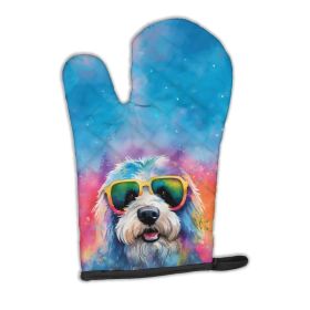 Old English Sheepdog Hippie Dawg Oven Mitt Heat Resistant Thick Oven Mitt for Hot Pans and Oven, Kitchen Mitt Protect Hands, Cooking Baking Glove