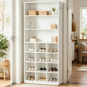 Modern Shoe Cabinet with Adjustable Footpads for Hallway