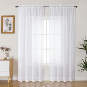2-Piece Sheer Window Curtain Panel Set