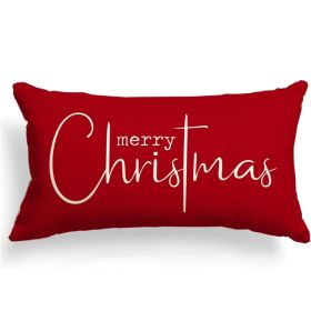 Christmas Pillow Covers Merry Christmas Throw Pillow Decorative Christmas Red Cotton Cloth Linen Cloth Pillow Cover Sofa Cover Decorative
