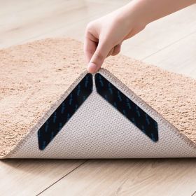 Carpet Anti-slip Sticker,180X30mm - 8 Pieces, Parallelogram, Black