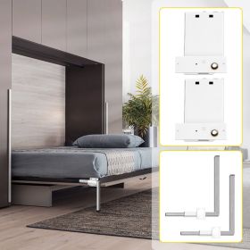 Murphy Mounting Wall Springs Mechanism Heavy Duty Support Hardware DIY Kit For Queen Twin Size Bed (Horizontal), White
