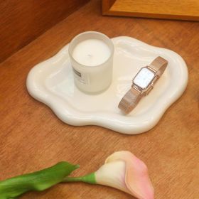 Ceramic Cloud Jewelry Tray, Cute Trinket Dish And Key Bowl For Nightstand, Dresser And Home Decor