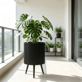 Plant Pot with Stand And Tapered Legs 16.5 Inch Size Options Available for Home Garden Decor