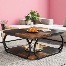 Low-profile Square Coffee Table Wooden Material Living Room Table Minimalist Design Home Decor Furniture