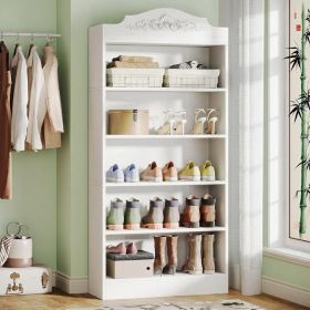 Modern independent shoe rack, 5 bookshelves - elegant home decoration storage solution