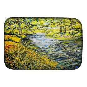 At The Grand Hotel Dish Drying Mat Absorbent Dish Drying Mat Pad for Kitchen Counter Dish Drainer Mat for Countertop, 14 x 21", Multicolor