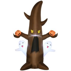 5FT Halloween Inflatable Spooky Tree With Ghost & Pumpkin Built-in LED Lights Outdoor Yard Lawn Decor---Unavailable Platform-Temu&Walmart&TikTok