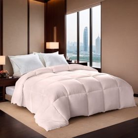 Pink Oversized Plump Thick Duvet Enhanced Warmth With Skin-friendly Comfort. Perfect For Cozy Bedrooms And Luxury Hotels. Fits Single Double Beds (Option: Pink-XXL)